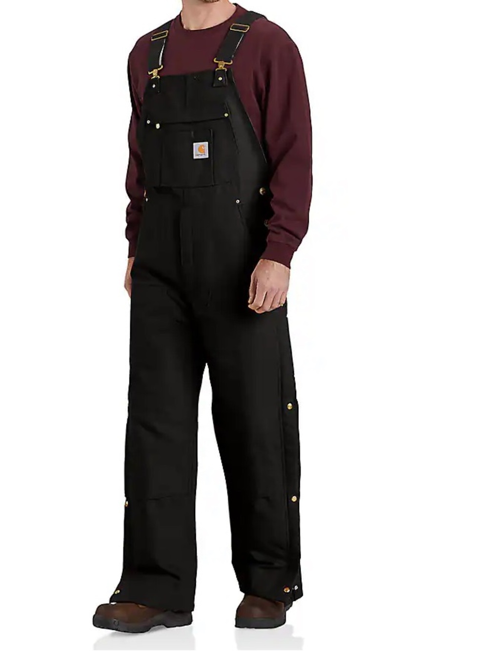 Carhartt Firm Duck Insulated Bib Overall in Black 🆕